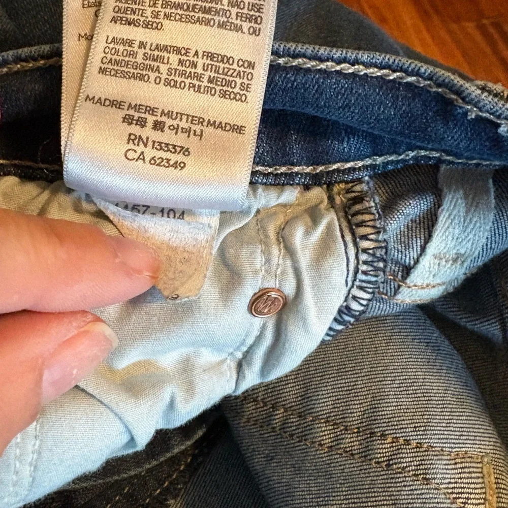 MOTHER The Insider Crop‎ Step Fray Hem Jeans Women’s 25 Dark Wash Raw Hem (0410)